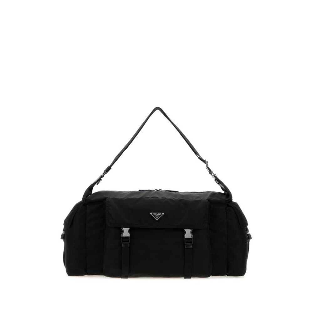 Prada Men Black Re-Nylon Prada Explore Travel Bag
